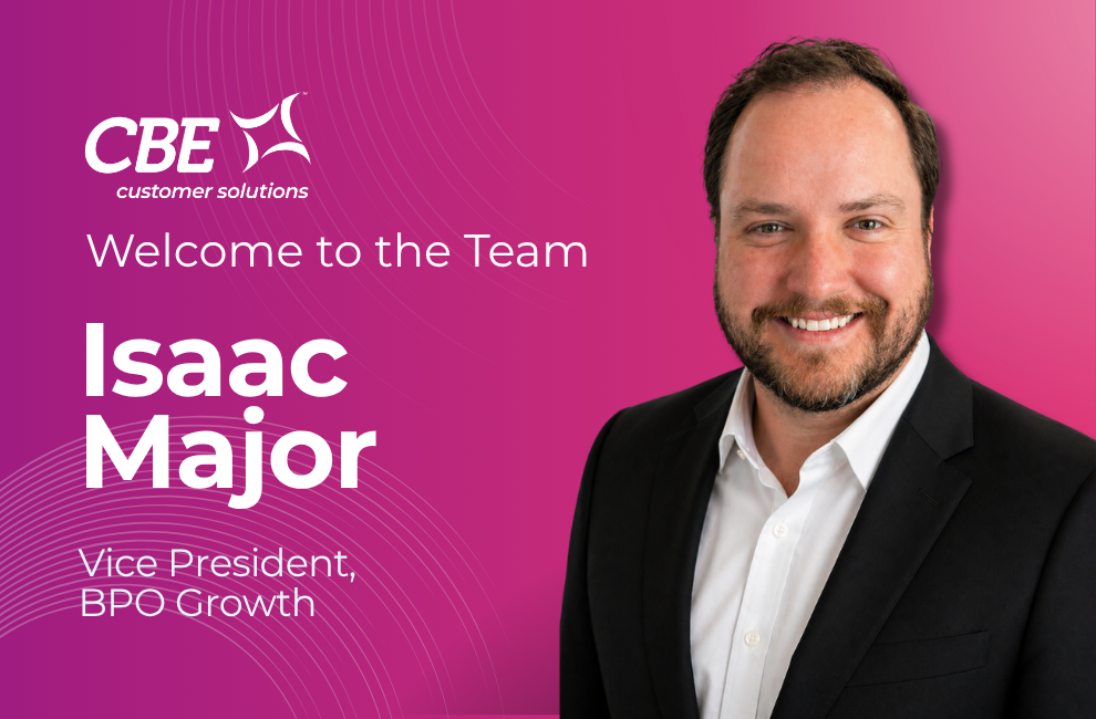 CBE Customer Solutions Welcomes Isaac Major as Vice President of BPO Growth 